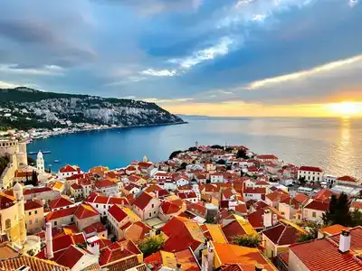 Scenic Dubrovnik with historic buildings and coastal views.