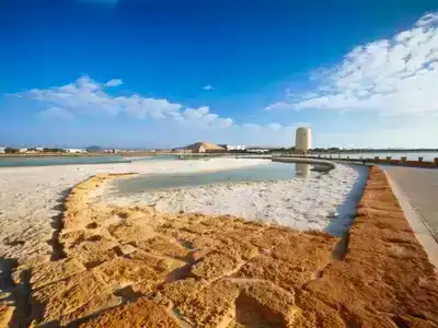 The stunning natural Larnaca Salt Lake 