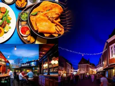 Outdoor dining and nightlife scene in Randers.