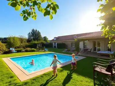 Family villa in France with pool and garden.