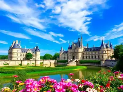 Historic châteaux in the beautiful Loire Valley, France.