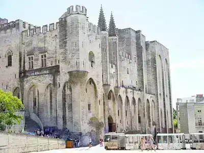 Palace of the Popes viewed from a corner