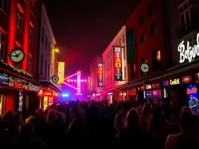 Reykjavik nightlife with vibrant bars and lively streets.