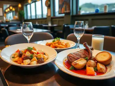 Traditional Icelandic dishes in a cozy Reykjavik restaurant.