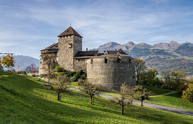 Vaduz Castle with a breathtaking mountainous backdrop