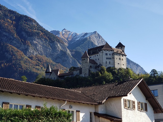 Houses built on the mountain side