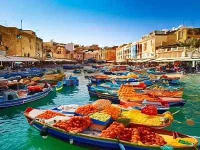 The floating Marsaxlokk Sunday Market