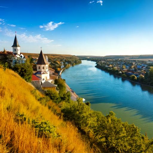 Soroca as seen from the opposite side of the Dniester river