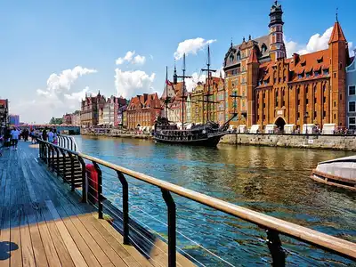 Riverside tonw houses, Gdansk, Poland