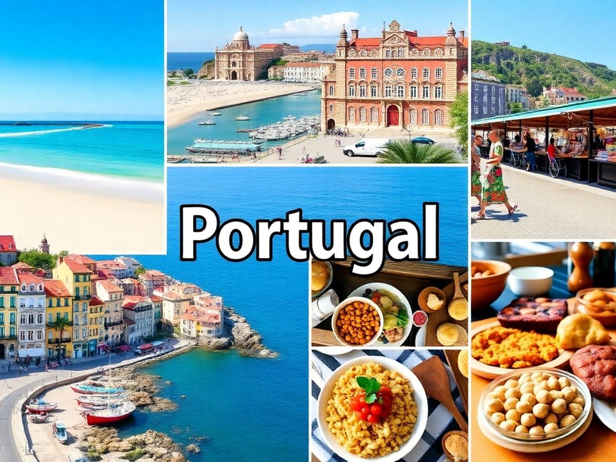  Colorful landscapes and cuisine of popular tourist spots in Portugal