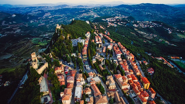 The city and hills of San Marino