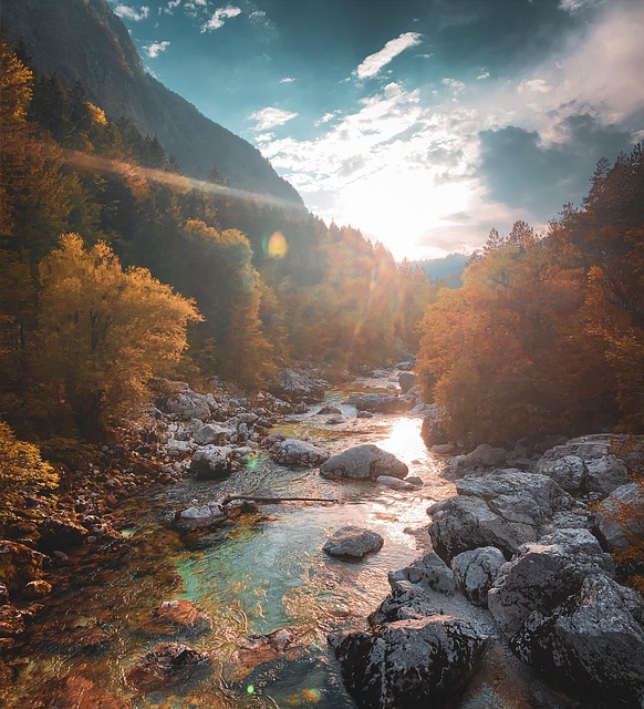 Soča Valley Slovenia in the fall