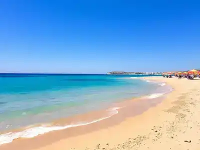 Beautiful beach in Formentera, Spain with turquoise water.