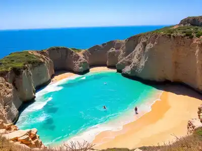 Turquoise waters and sandy shores of Kaputas Beach.