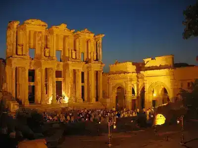 Ephesus library, Turkey at night